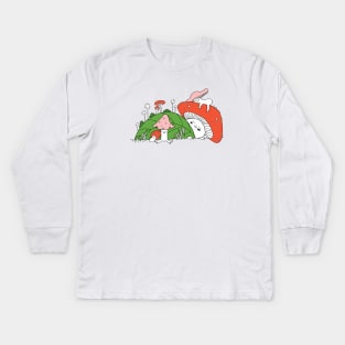 Sleepy Shrooms Kids Long Sleeve T-Shirt